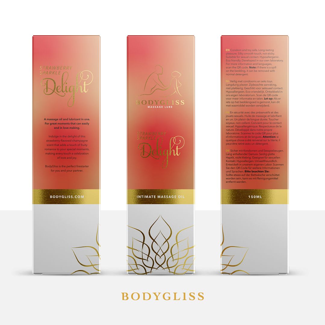 BodyGliss Massage Oil And Lubricant in 1 Strawberry &amp; Champagne 150 ml