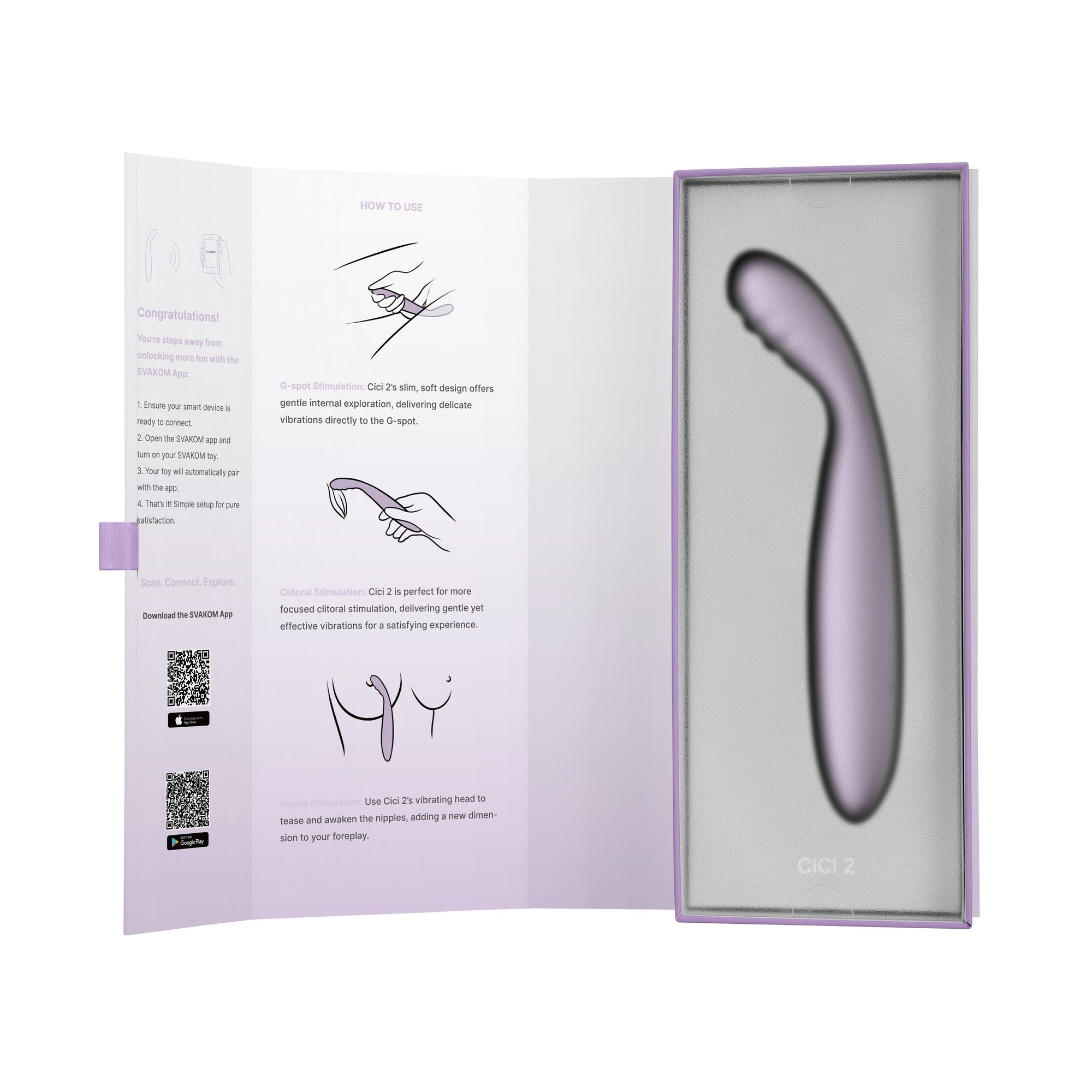 Svakom Cici 2 i lavendel – böjlig G-punktsvibrator