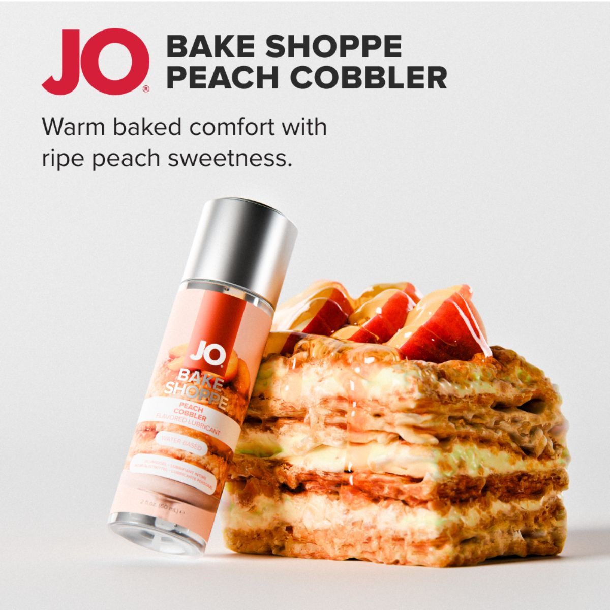 JO Bake Shoppe Peach Cobbler smaksatt glid för oralsex