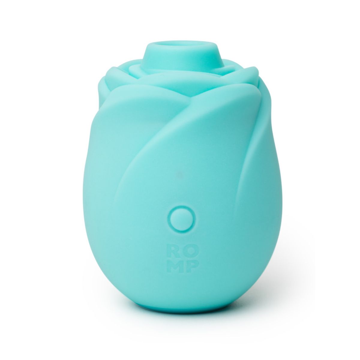 ROMP Rose Glow självlysande lufttrycksvibrator i blått, rosform