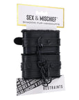 Bild på Sportsheets Sex & Mischief Fluffiga Handbojor Svart mot vit bakgrund
