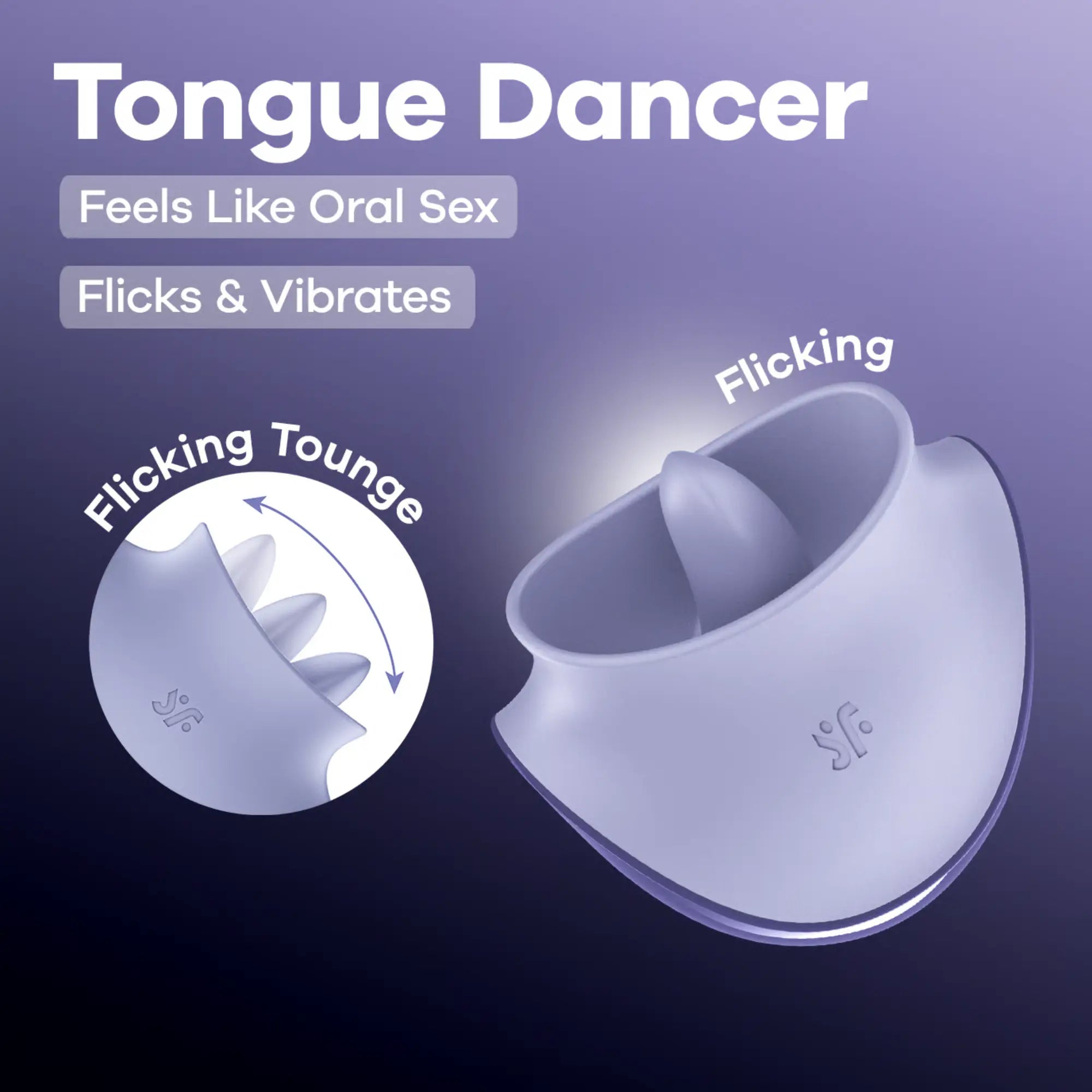Bilden visar detaljerna på Satisfyer Tongue Dancer