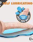 Bilden förklarar hur Dr. Skin Realistic Dildo Flesh 19,5 cm Självsmörjande fungerar