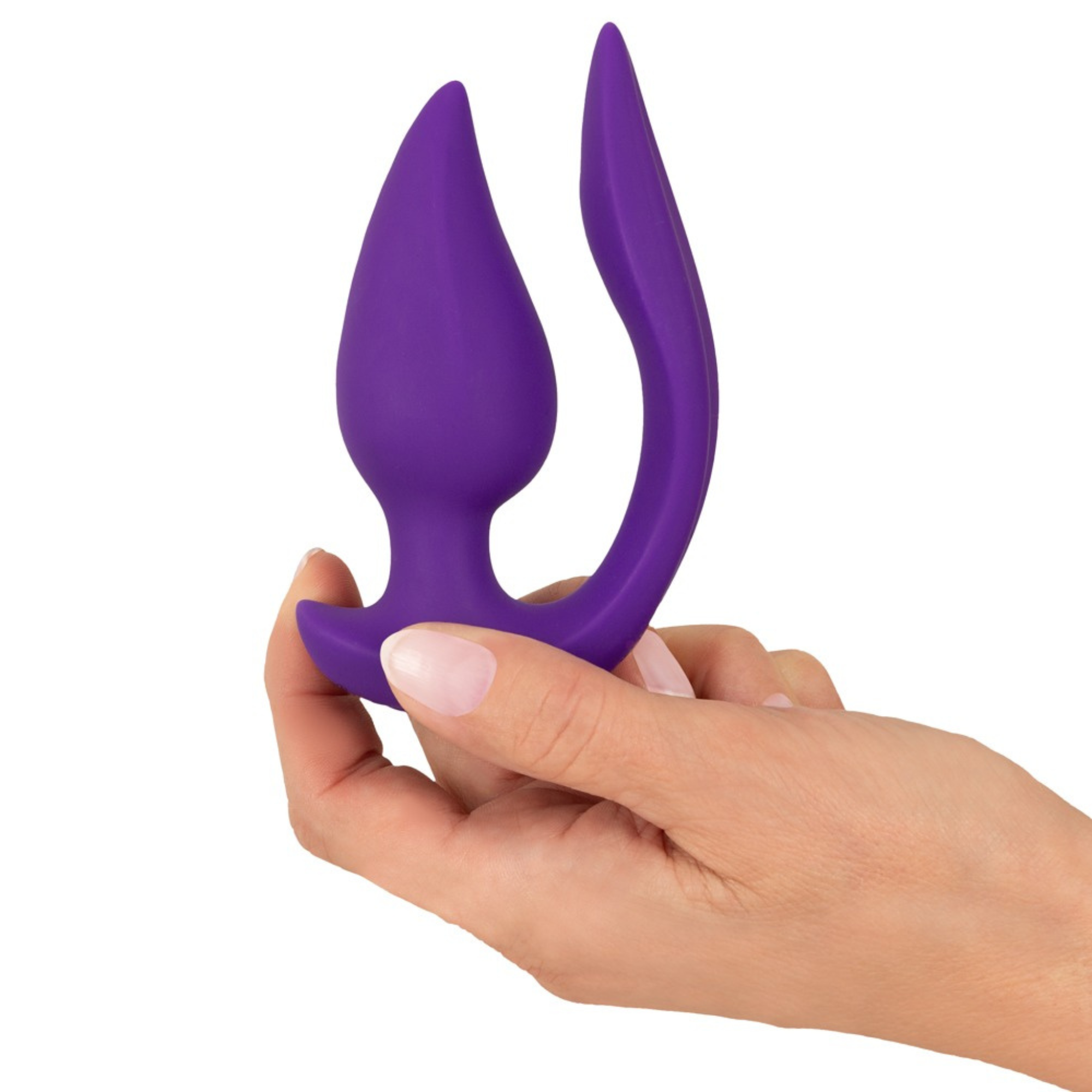 Sweet Smile 2-in-1 Plug &amp; Trosvibrator i handen