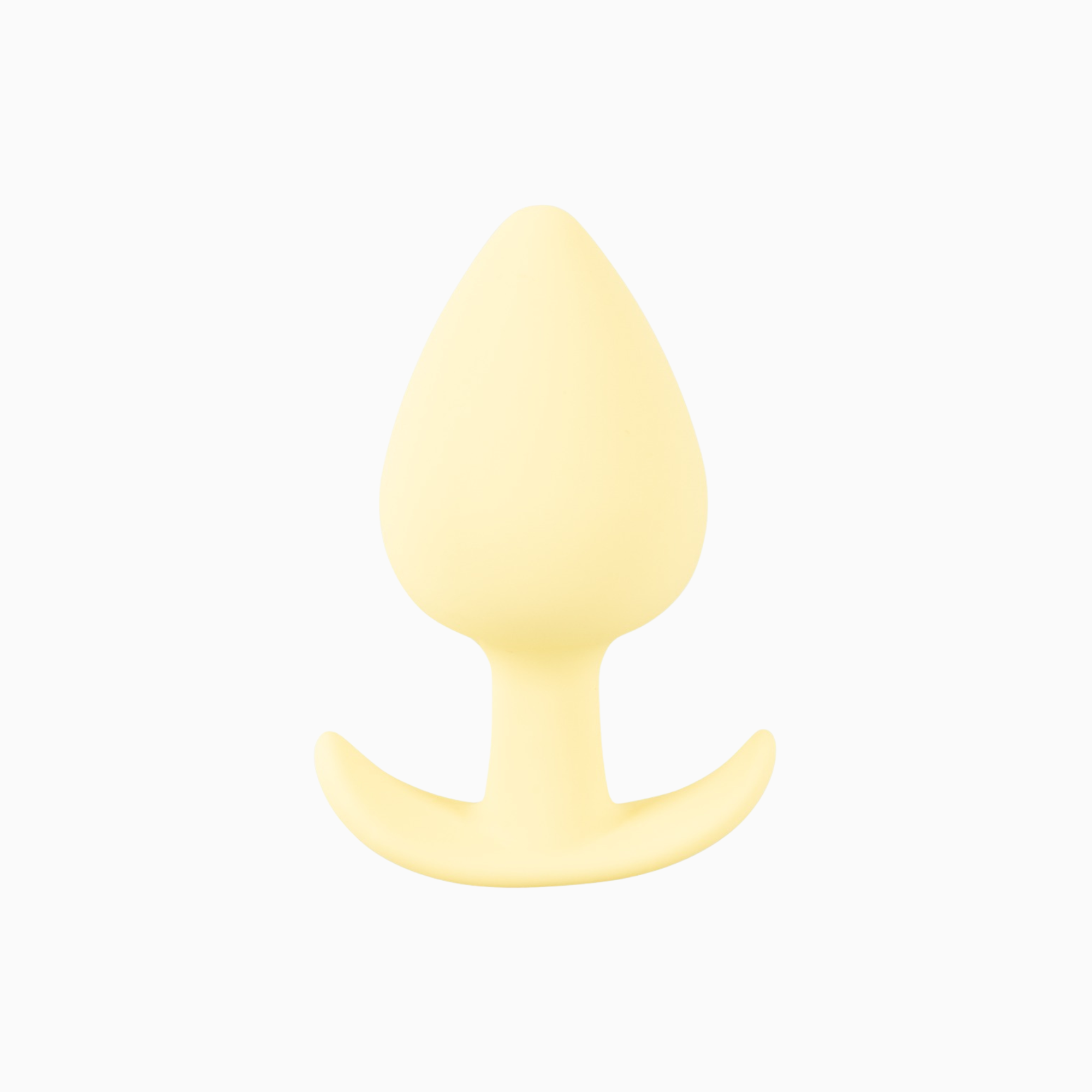 Cuties Mini Buttplug i gul silikon med bred T-formad fot