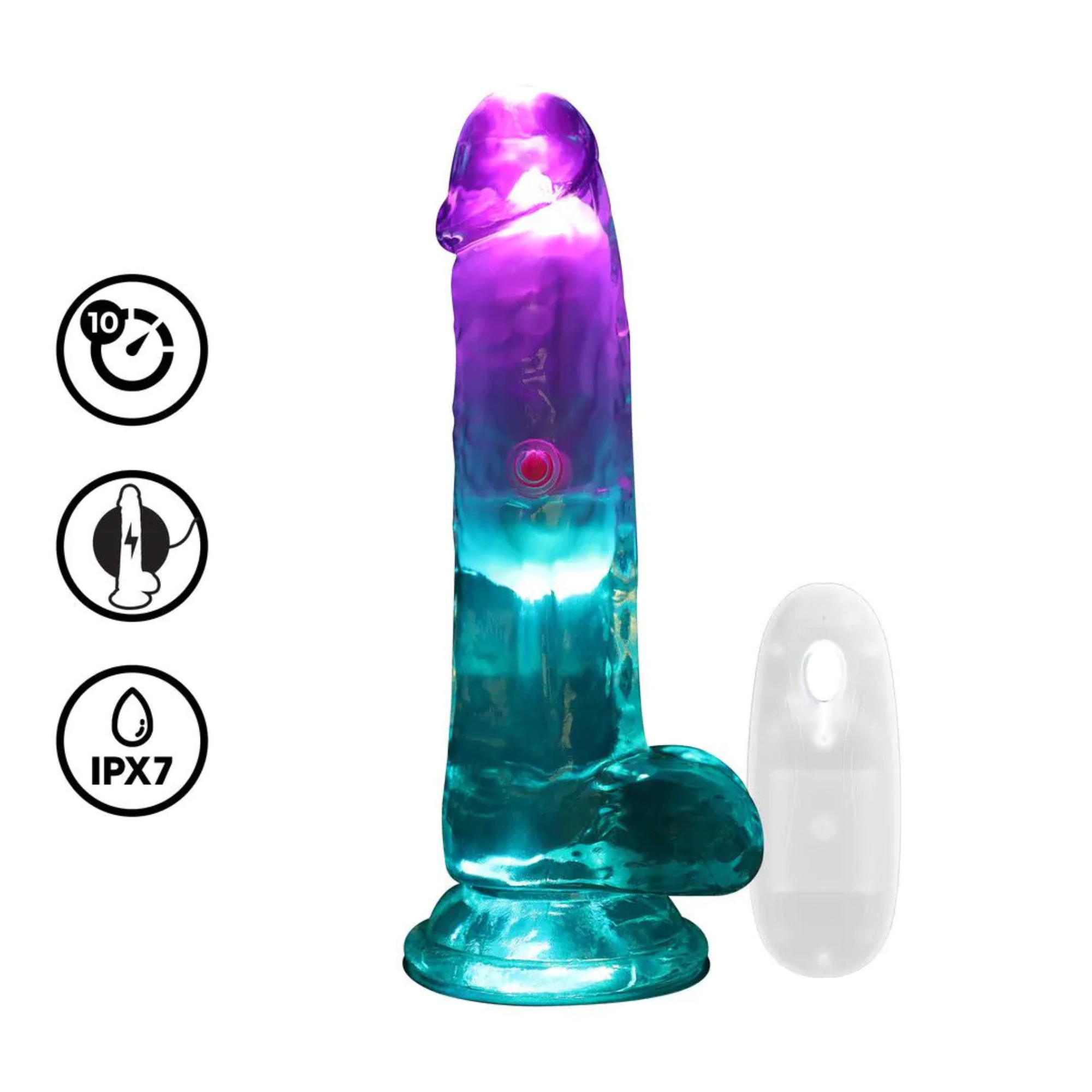 RealRock Vibrerande Dildo LED - Lustly.sr