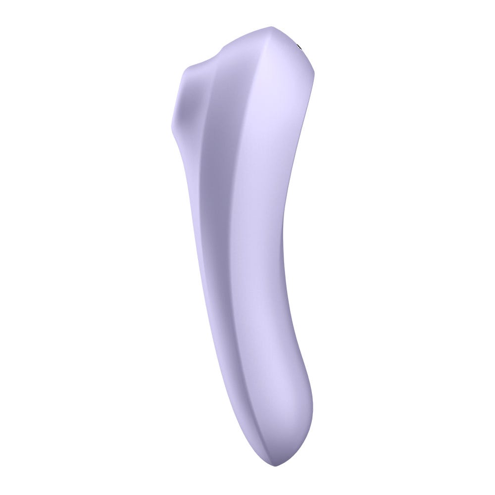 Satisfyer Dual Pleasure Mauve Appstyrd Lufttrycksvibrator från sidan