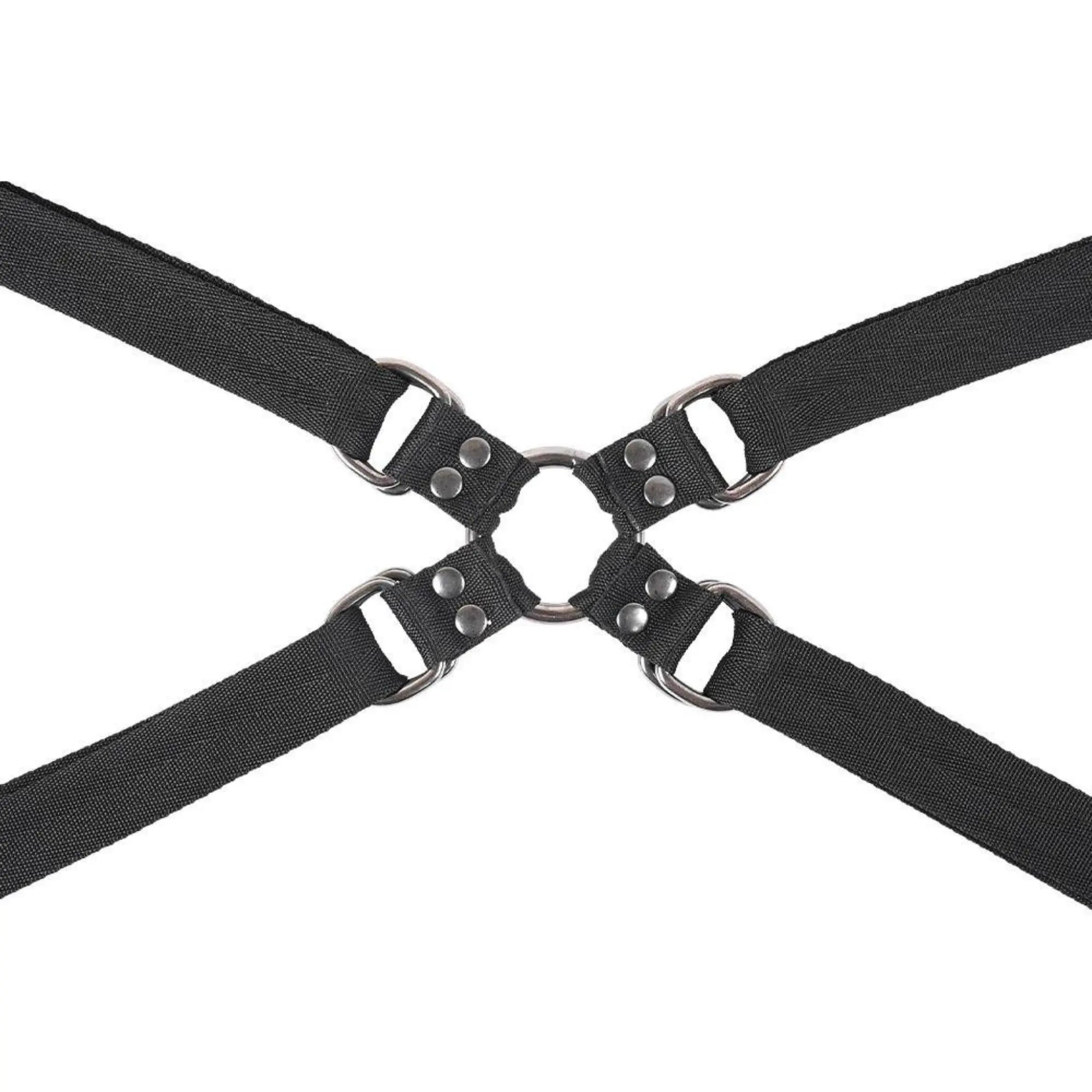 Närbild på produkten Sportsheets Velvet Noir Justerbart Hogtie Set