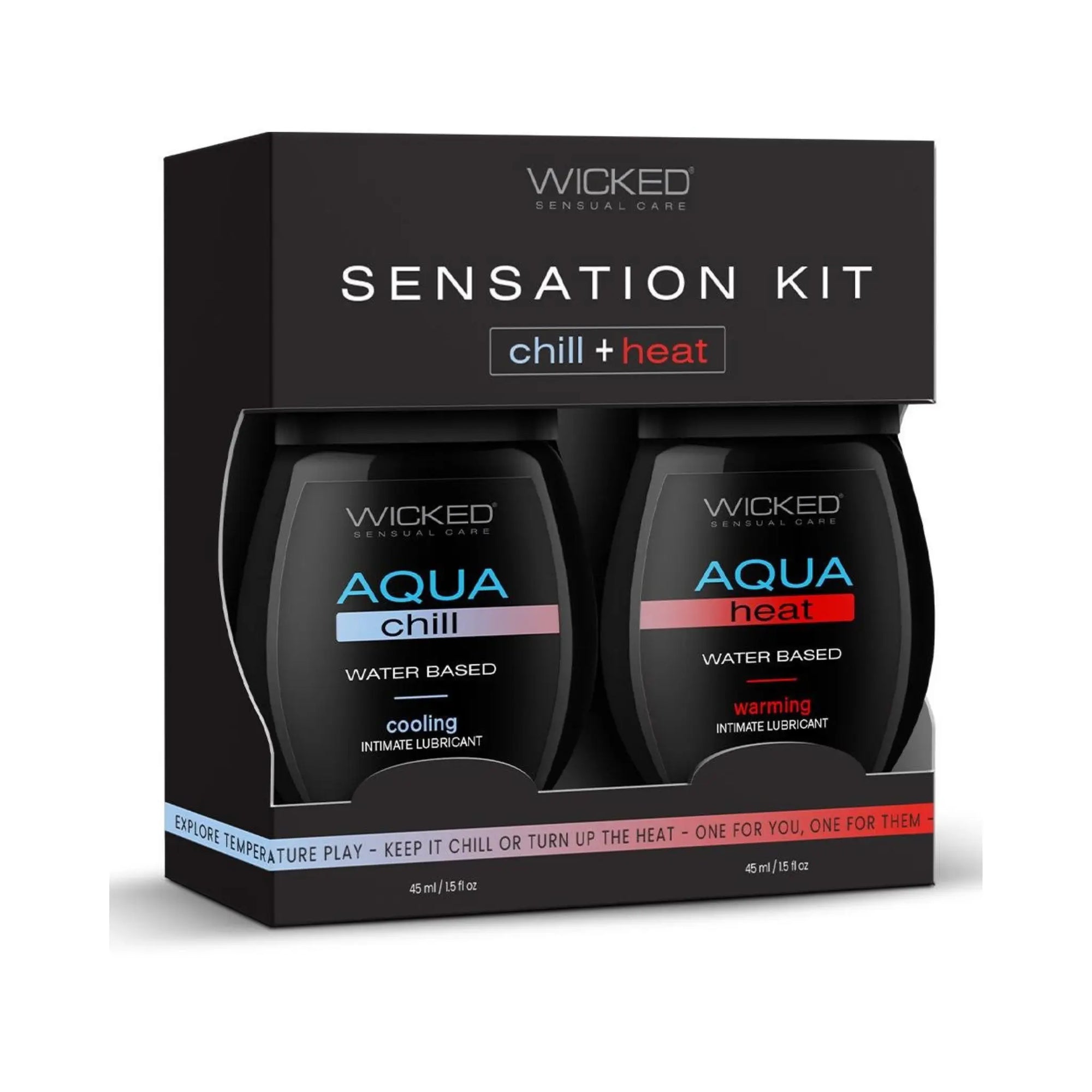 Kartong bild på Wicked Sensation Värmande &amp; Kylande Glidmedel Kit 45ml