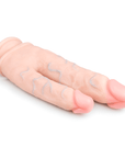 25 cm Double Dildo liggandes mot vit bakgrund.