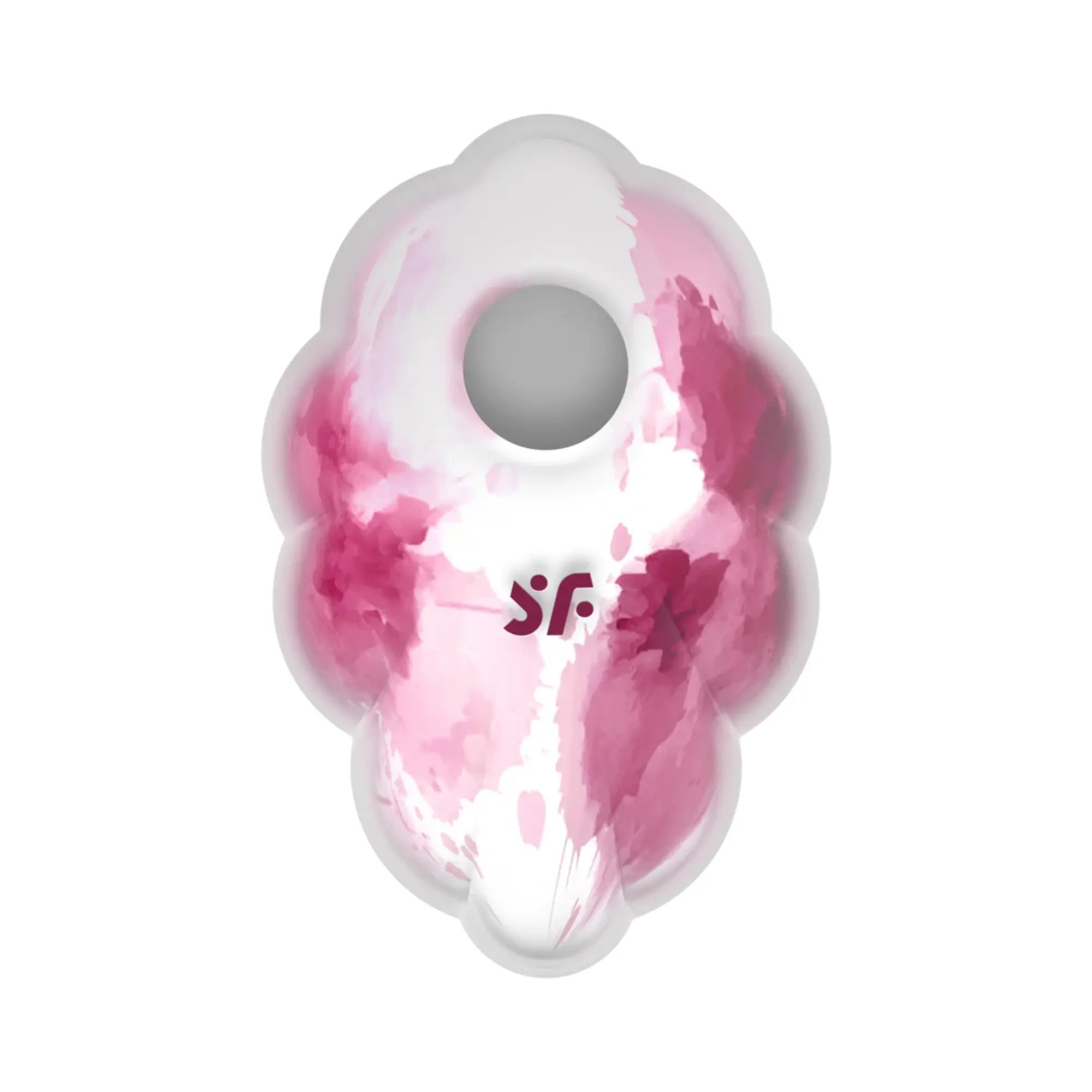 Närbild på Satisfyer Cloud Dancer Red Print Lufttrycksvibrator