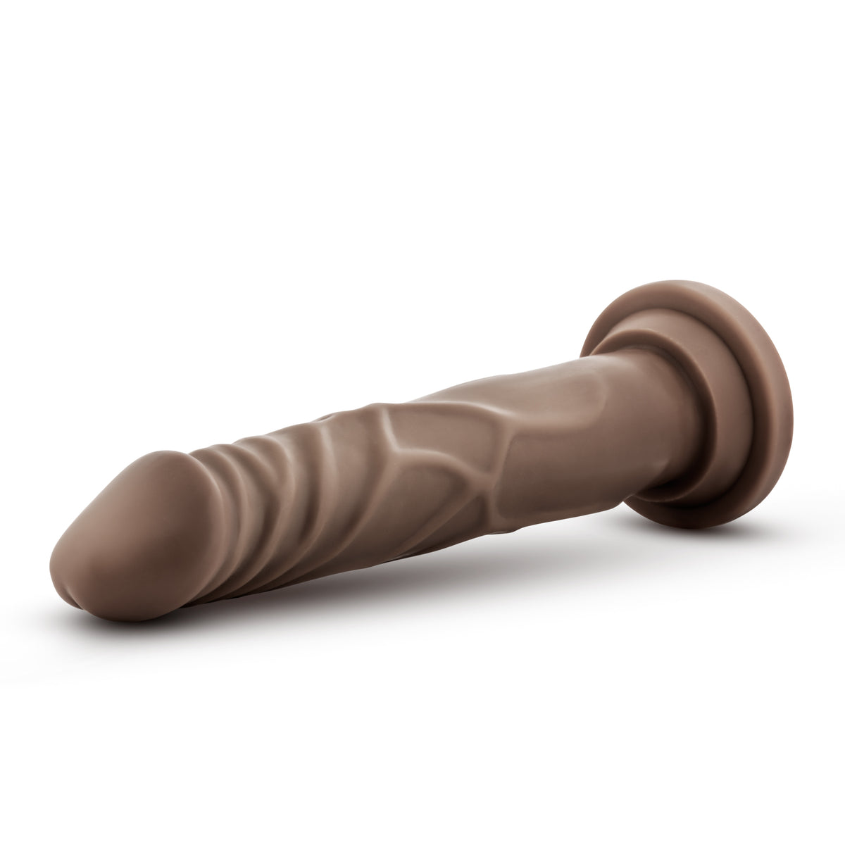 Dr. Skin realistisk dildo i chocolate, kan användas i strap-on-sele