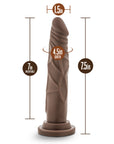 Dr. Skin dildo i mjuk ftalatfri PVC, 19 cm