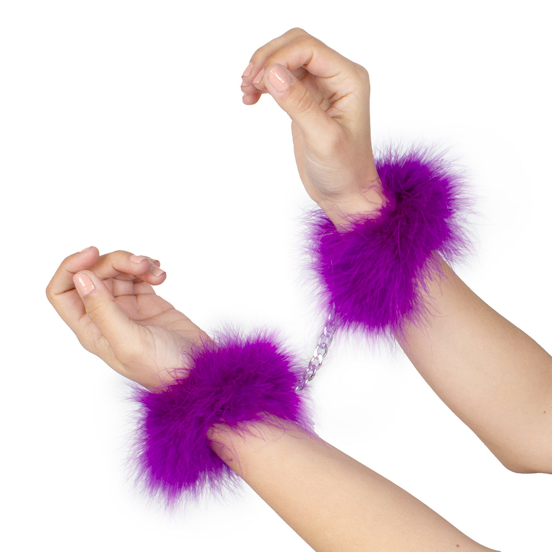 Secret Play Fuzzy Handcuffs Purple