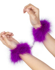 Secret Play Fuzzy Handcuffs Purple