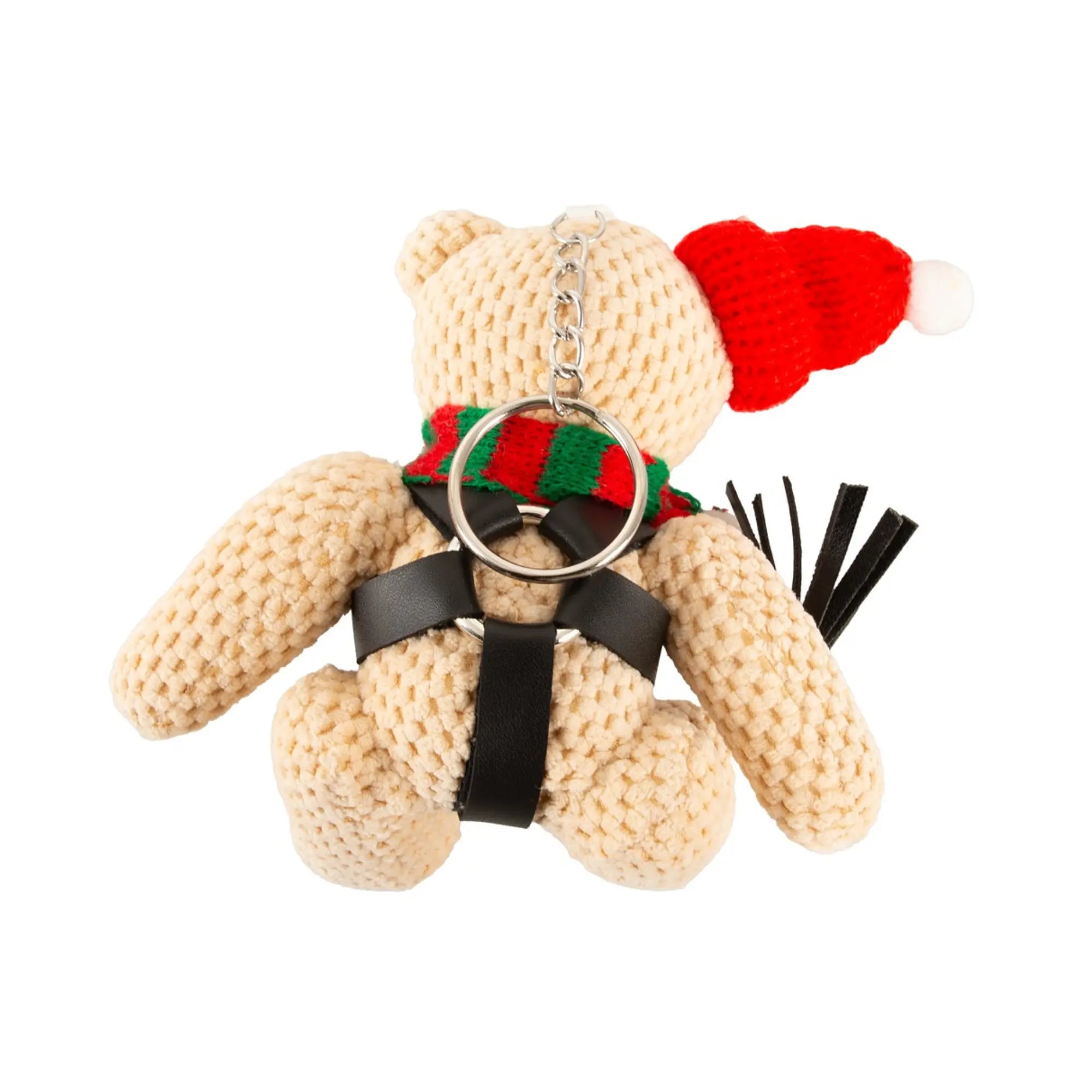 Bild på Bad Kitty S&amp;M Teddy Winter Edition Nyckelring tagen bakifrån