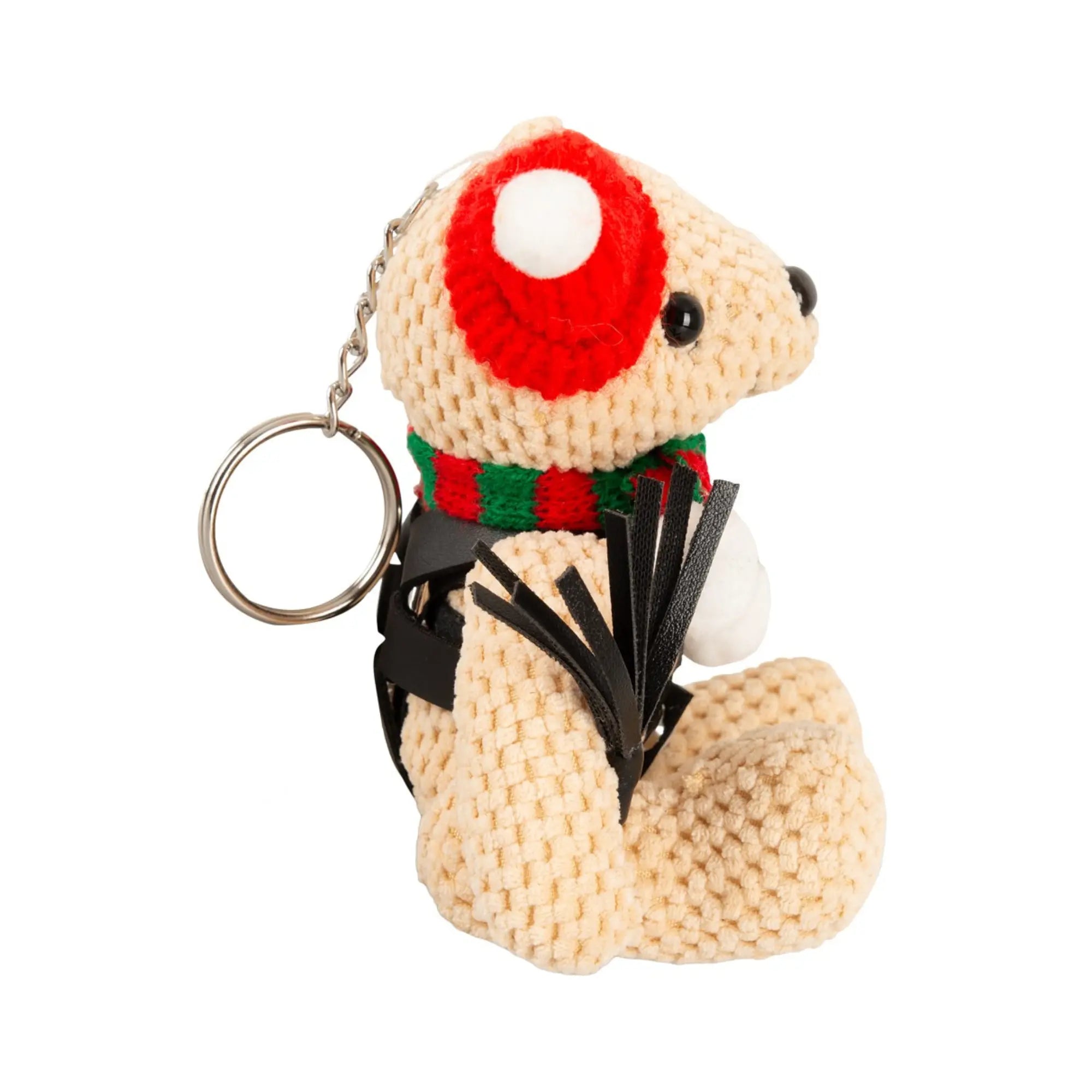 Bild på Bad Kitty S&amp;M Teddy Winter Edition Nyckelring tagen från sidan