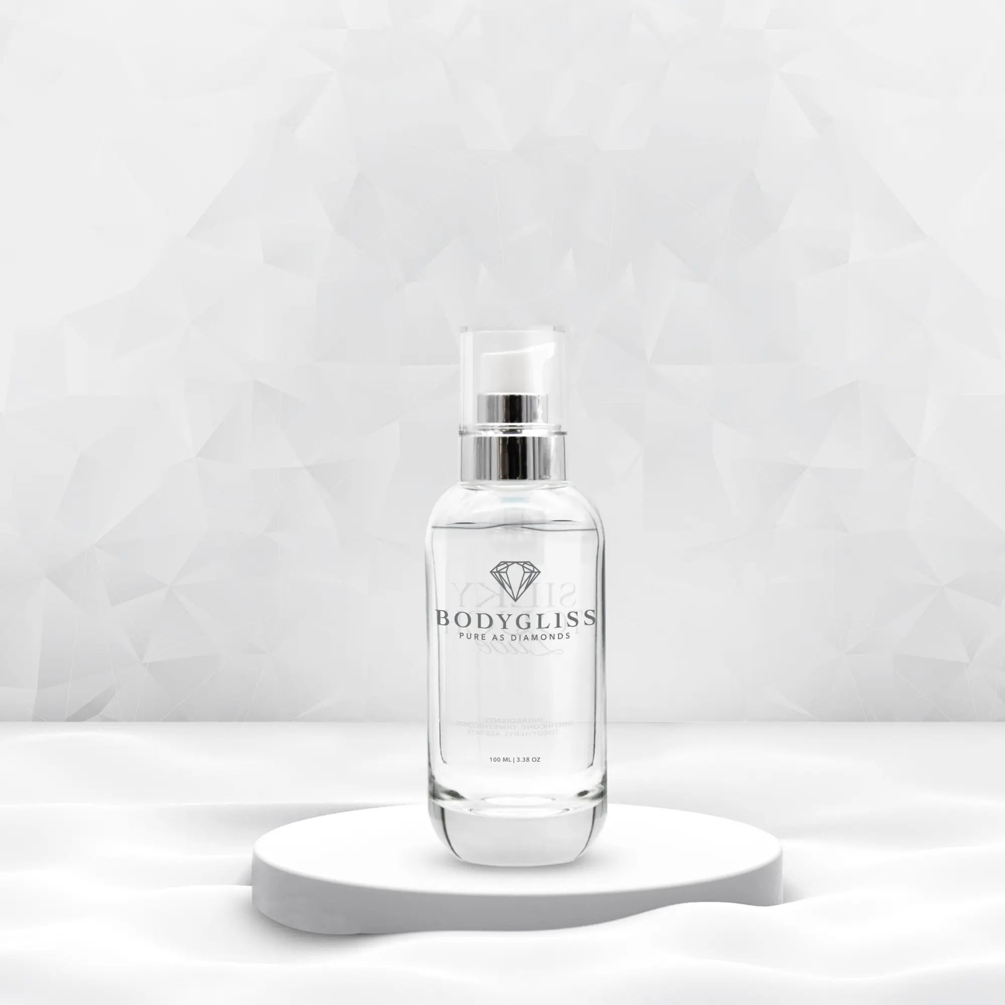 BodyGliss Diamond Silky Touch – Silikonbaserat Glidmedel 50 ml mot vit bakgrund