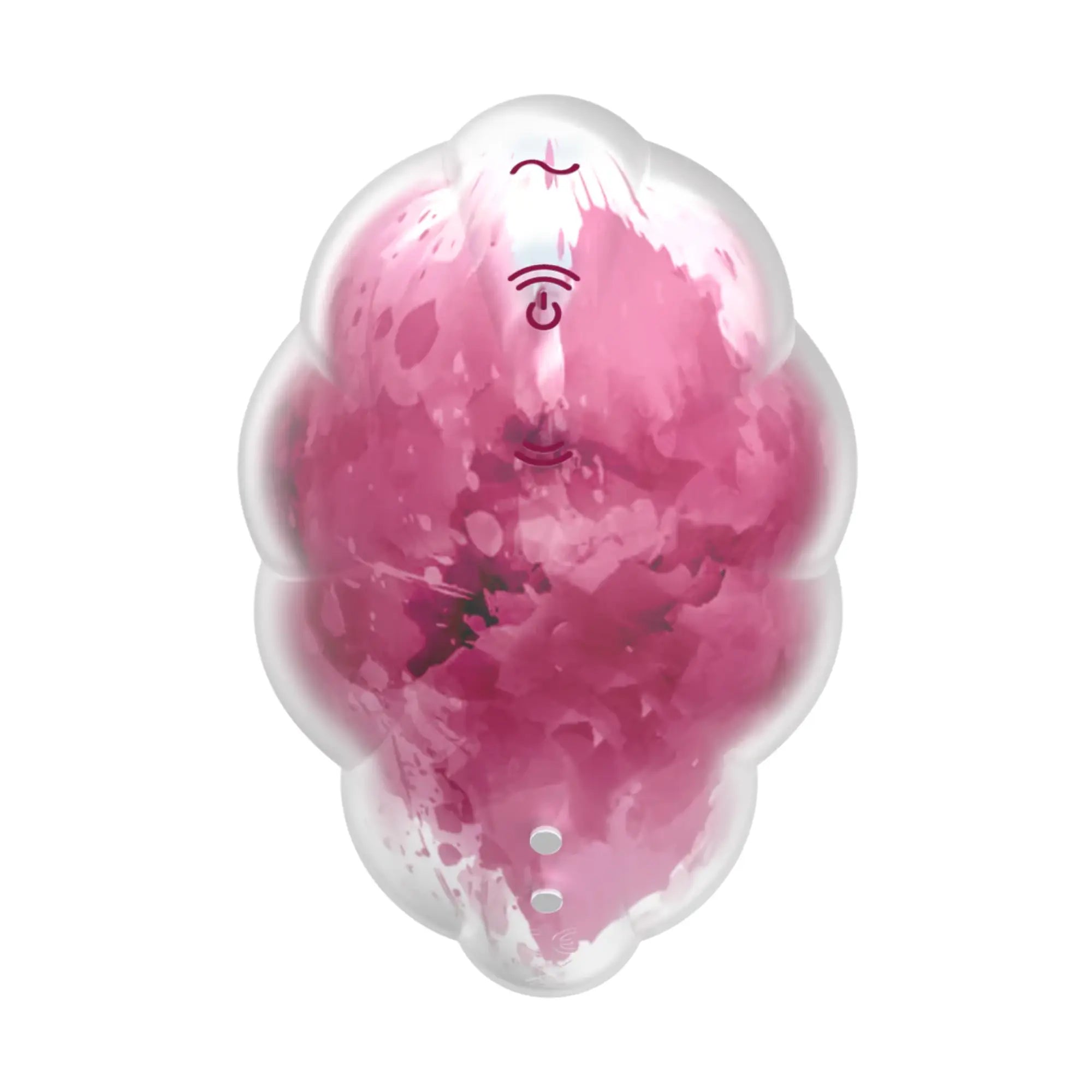 Knappar och laddningen till Satisfyer Cloud Dancer Red Print Lufttrycksvibrator