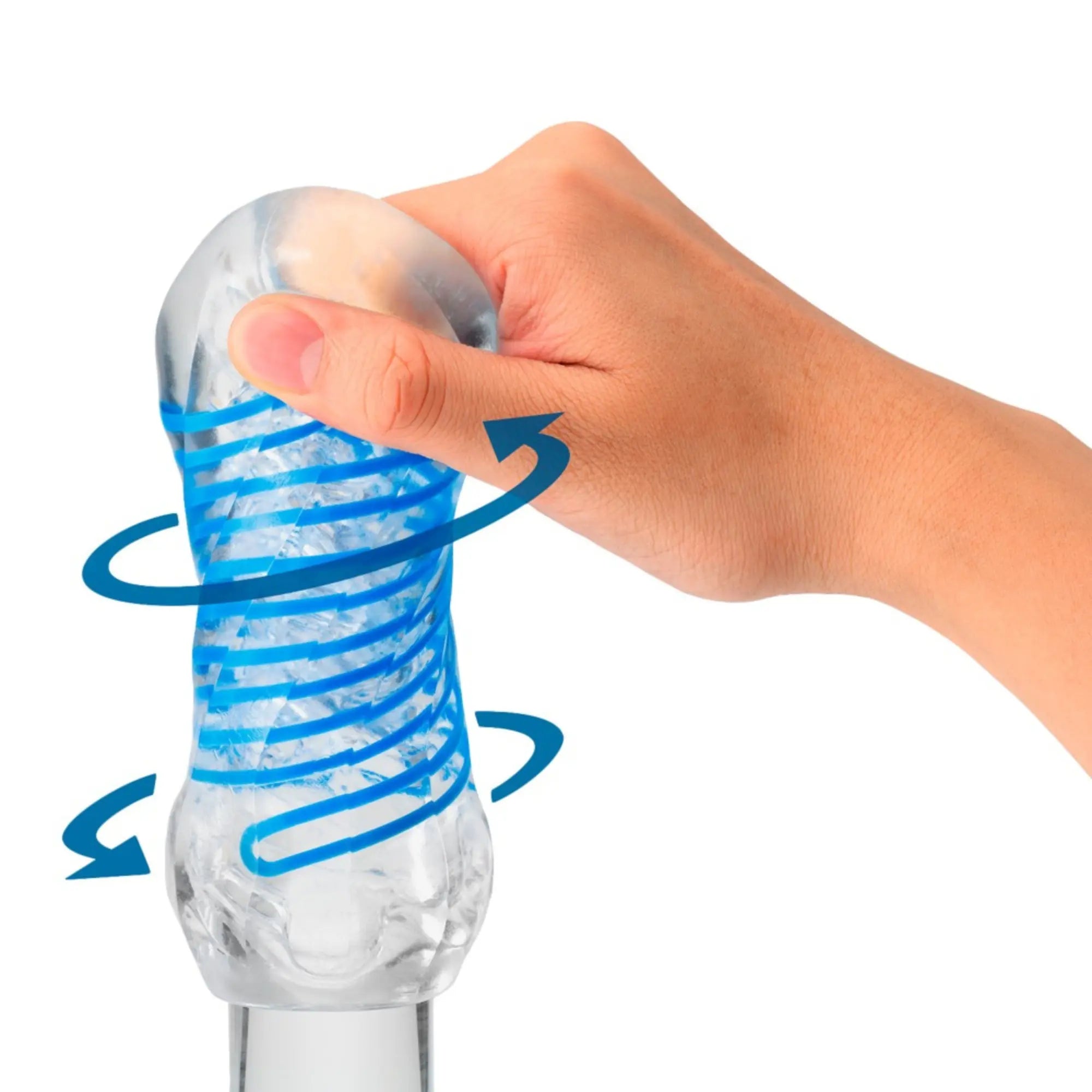 En hand vrider en Tenga Spinner DX Drops Masturbator