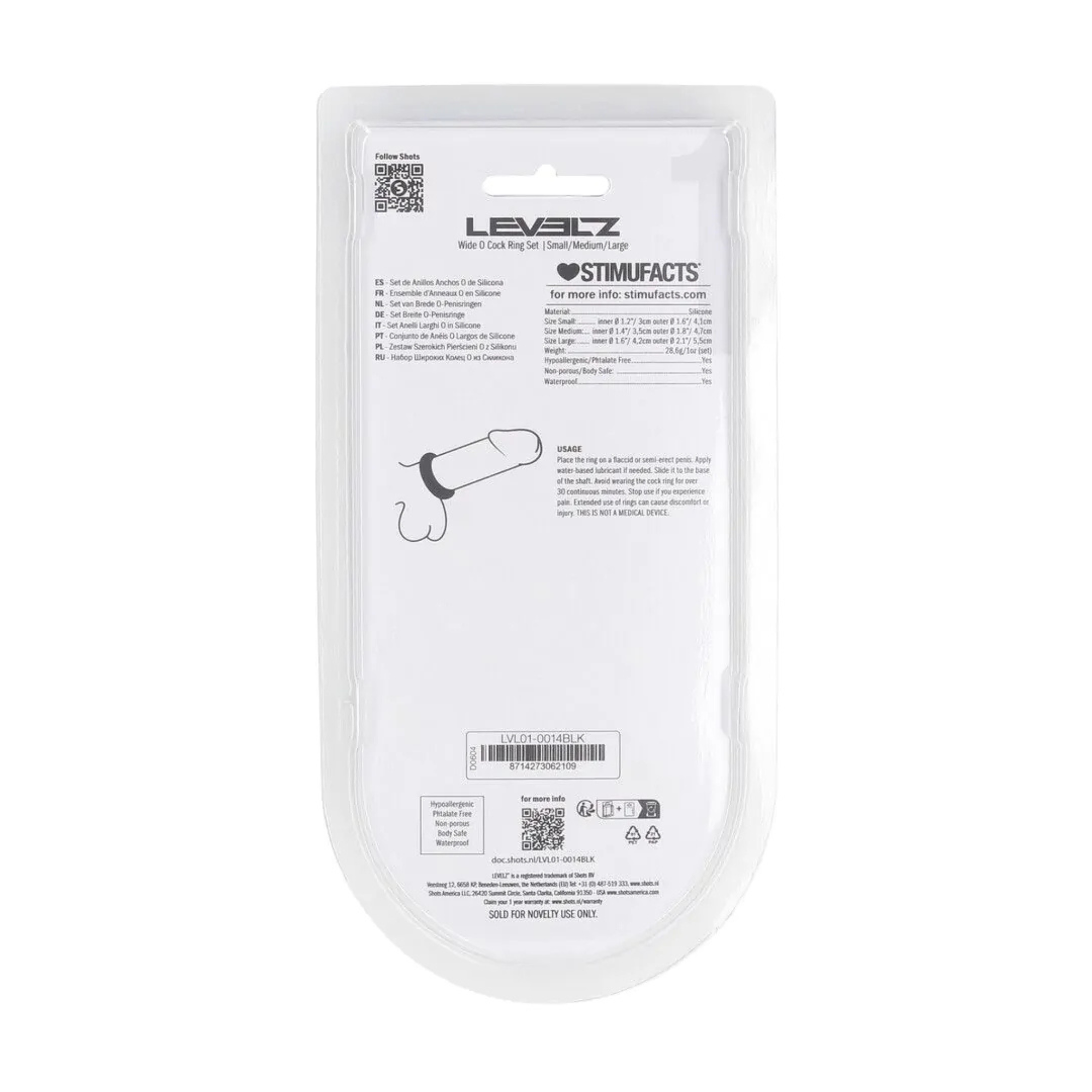 Levelz O rings Förpackning bakifrån