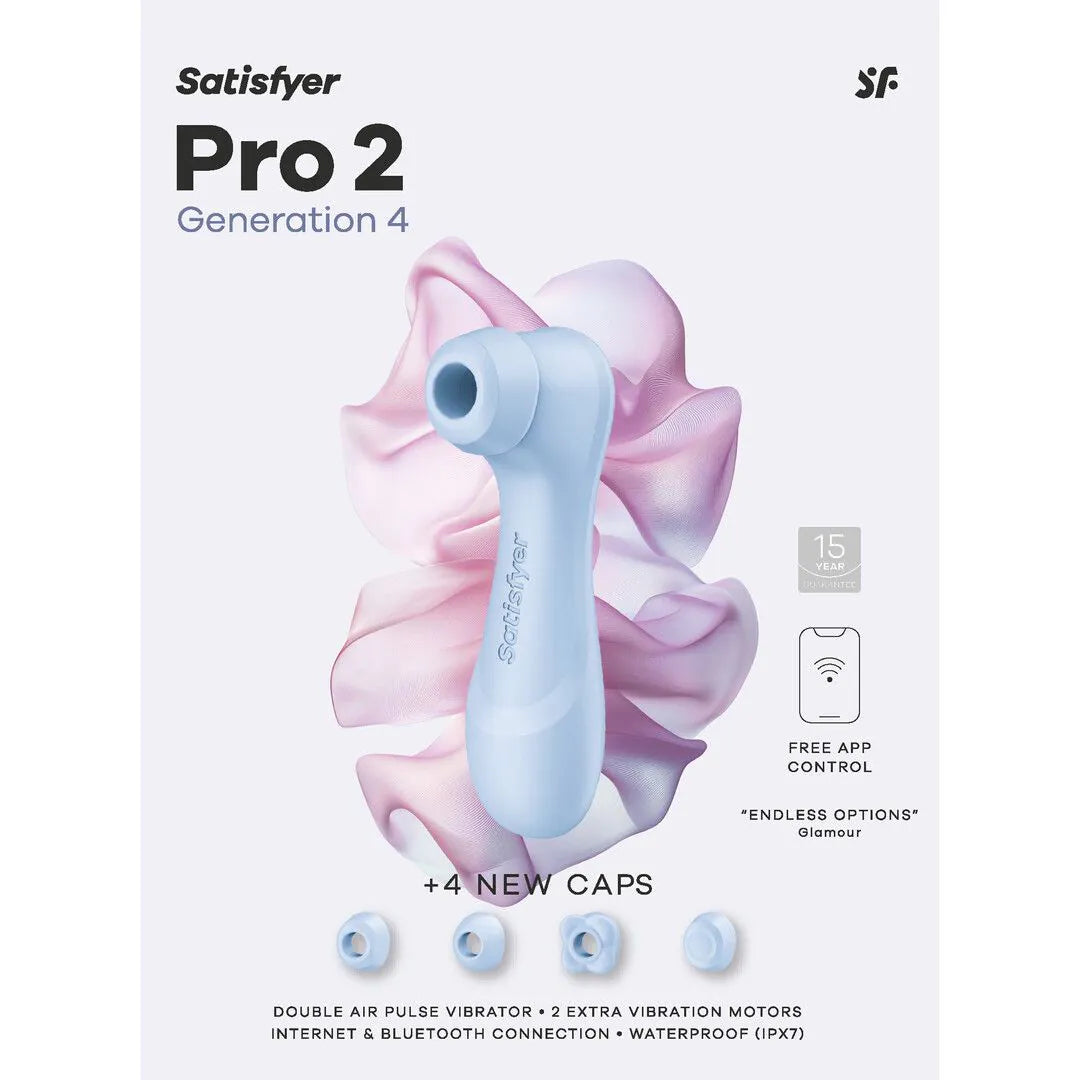 Satisfyer Pro 2 Generation 4 Serene Blue, sidovy