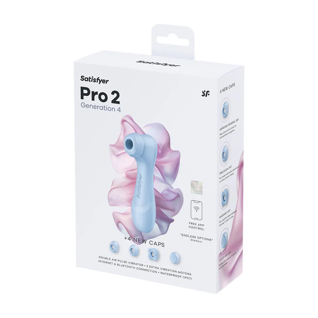 Satisfyer Pro 2 Generation 4 Serene Blue – vattentät med USB-C-laddning
