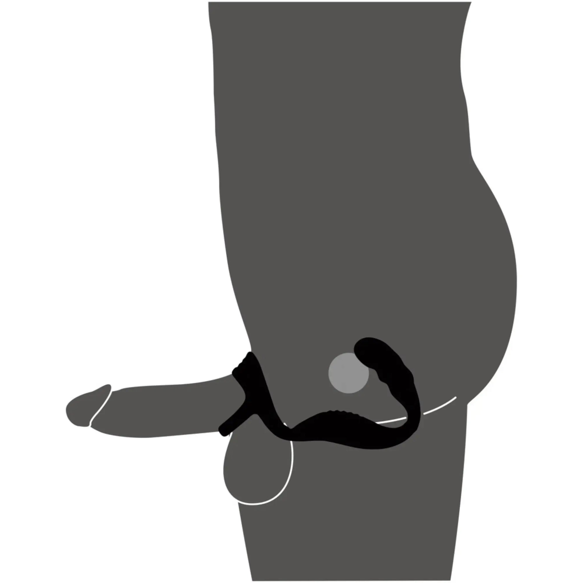 Bild på stimulanspunkt Penisring med Prostatavibrator