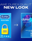 Durex Extra Safe kondomer 10-pack, förpackning