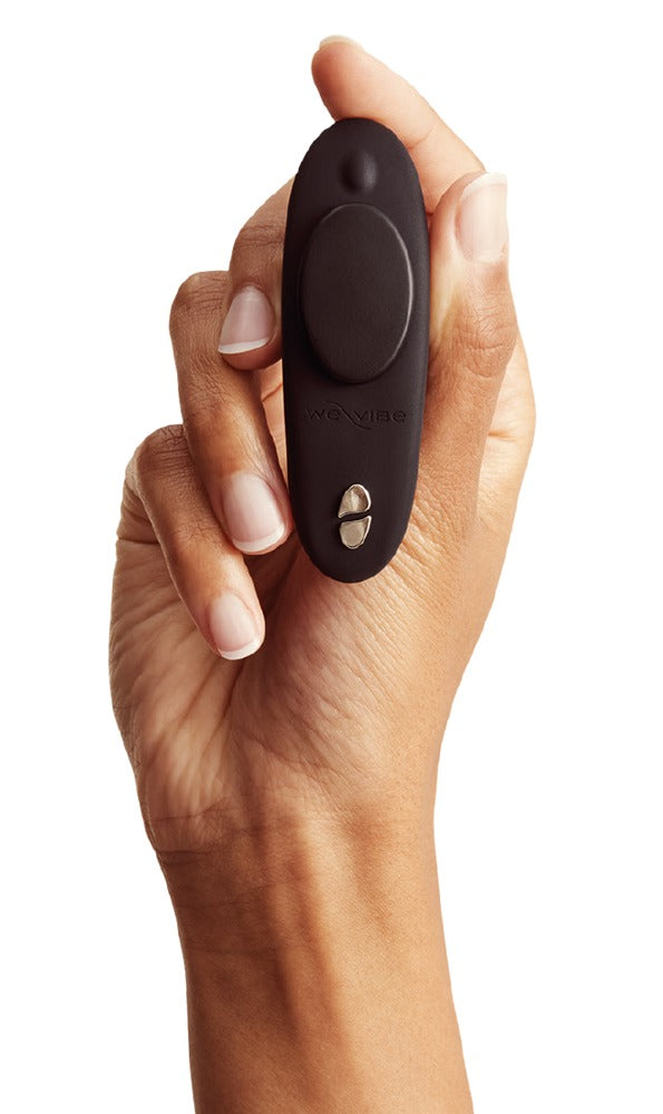 Svart We-Vibe Moxie+ Satin Black trosvibrator, sidovy