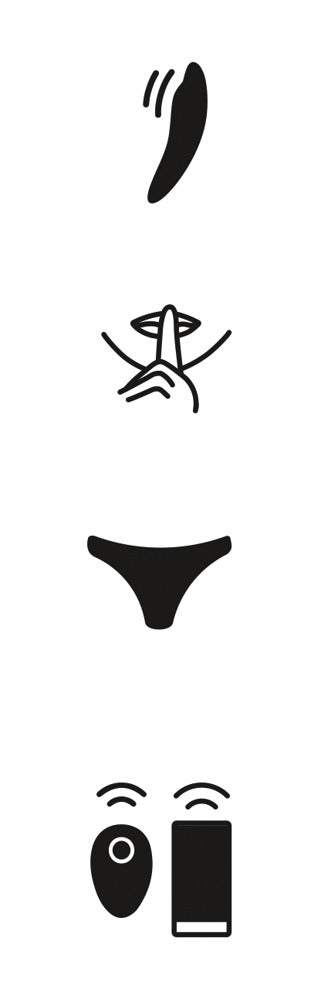 We-Vibe Moxie+ Satin Black med halkfri magnet för fäste i trosan