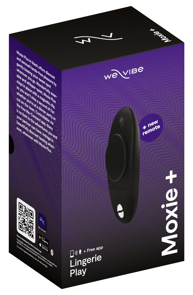 Förpackning till We-Vibe Moxie+ Satin Black Trosvibrator