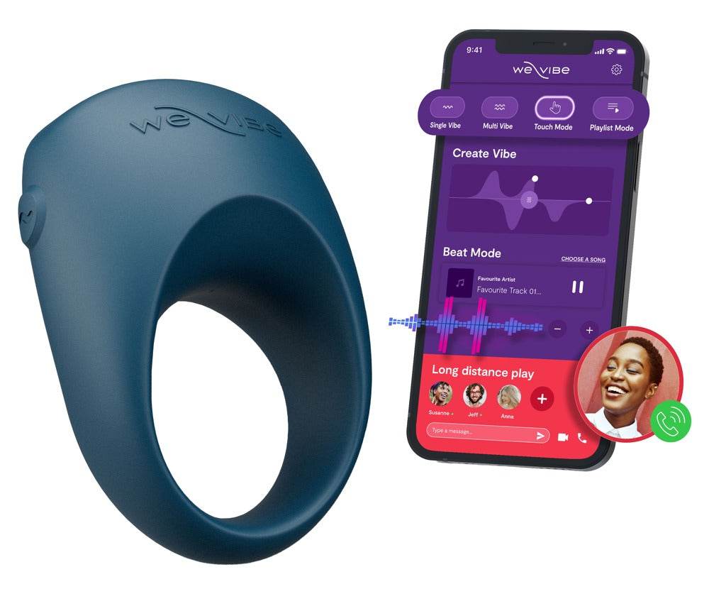 We-Vibe Pivot 2 vibrerande penisring i blått