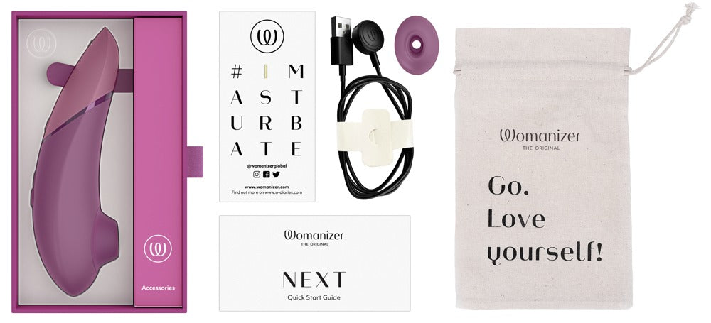 Womanizer Next rosa i handen, slim design