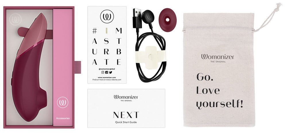 Womanizer Next röd med Autopilot och Smart Silence
