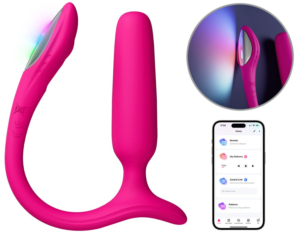 Lovense Lush Anal – rosa app-styrd vibrerande analplugg i silikon