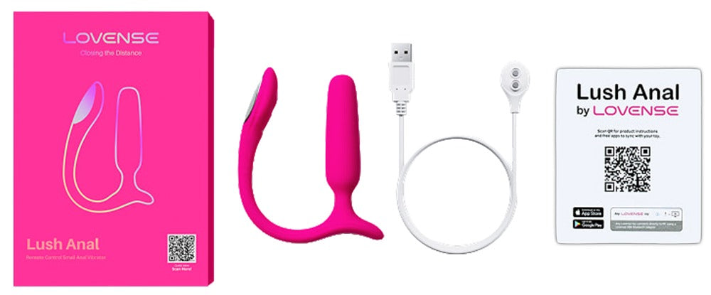 Lovense Lush Anal i rosa – uppladdningsbar app-styrd analplugg