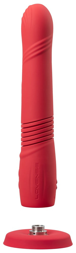 Lovense Gravity stötdildo i sammetsmjuk silikon, sidovy