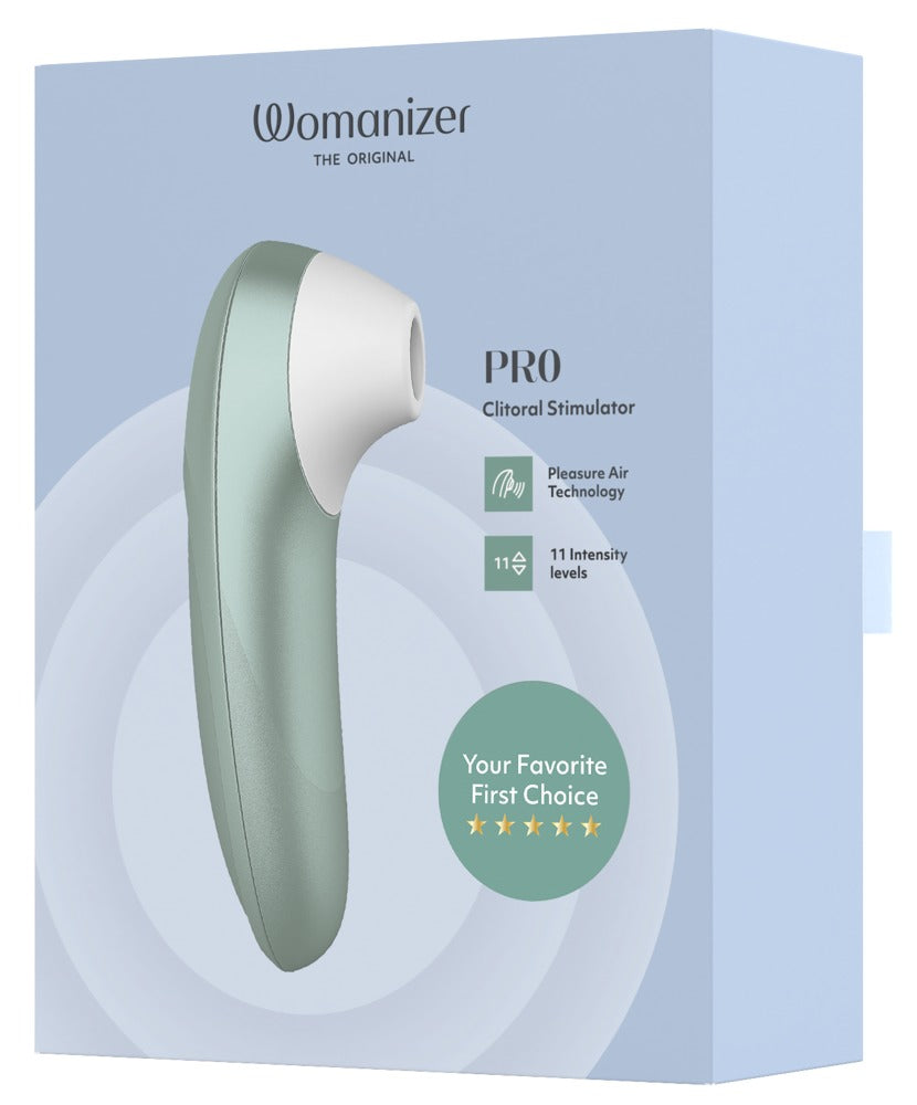 Womanizer Pro lufttrycksvibrator med förpackning, turkos