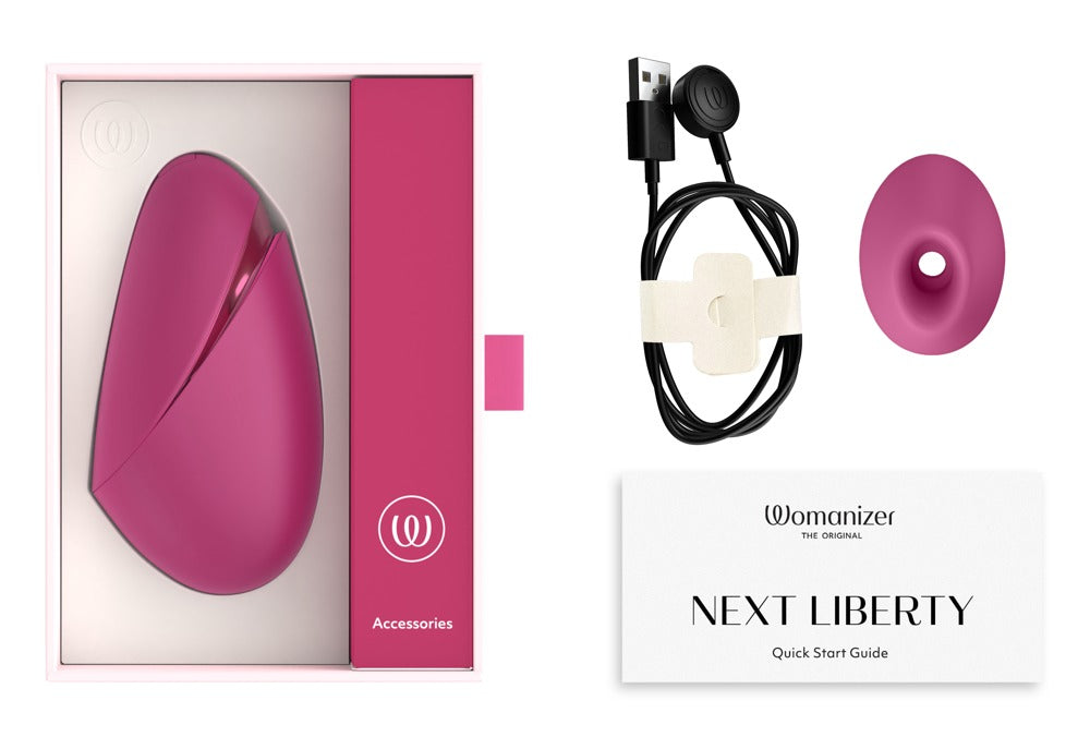 Womanizer Next Liberty – vattentät klitorisstimulator i rosa