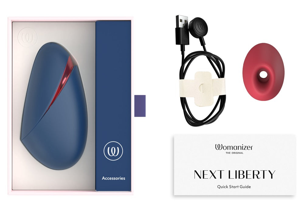 Womanizer Next Liberty – vattentät lufttrycksvibrator i blått