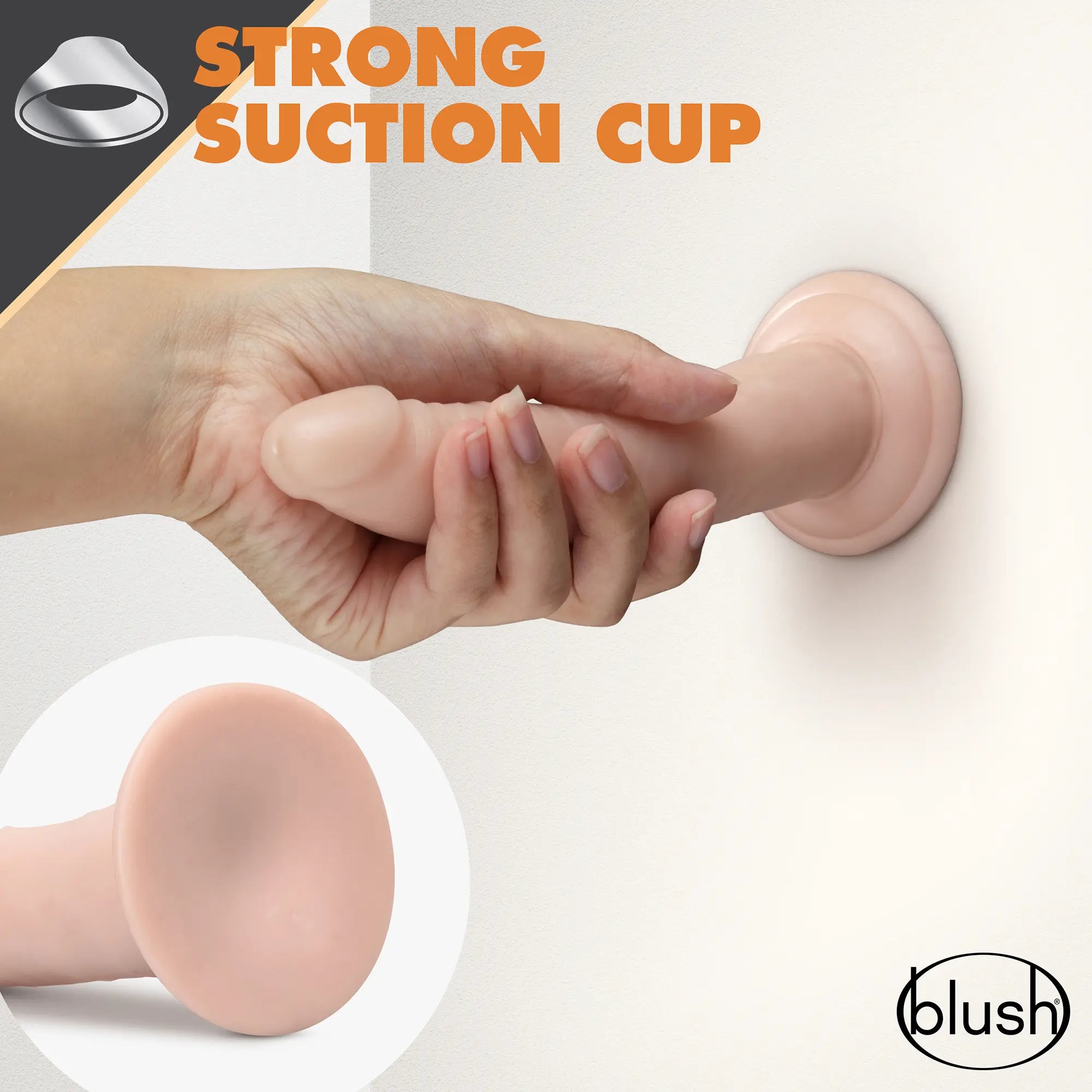 Dr. Skin Realistic Dildo Flesh 19,5 cm Självsmörjande med stark sugkopp