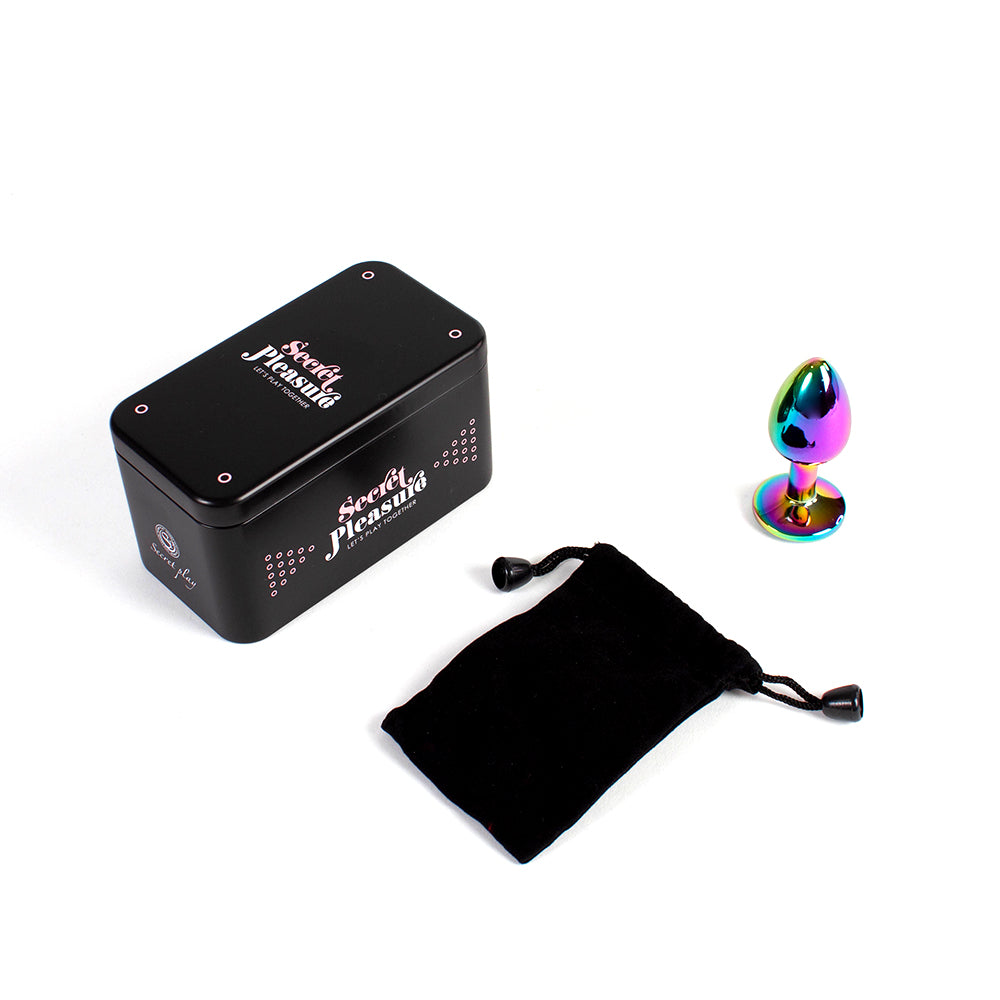 Secret Play Metal Butt Plug Rainbow i nickelfri aluminium
