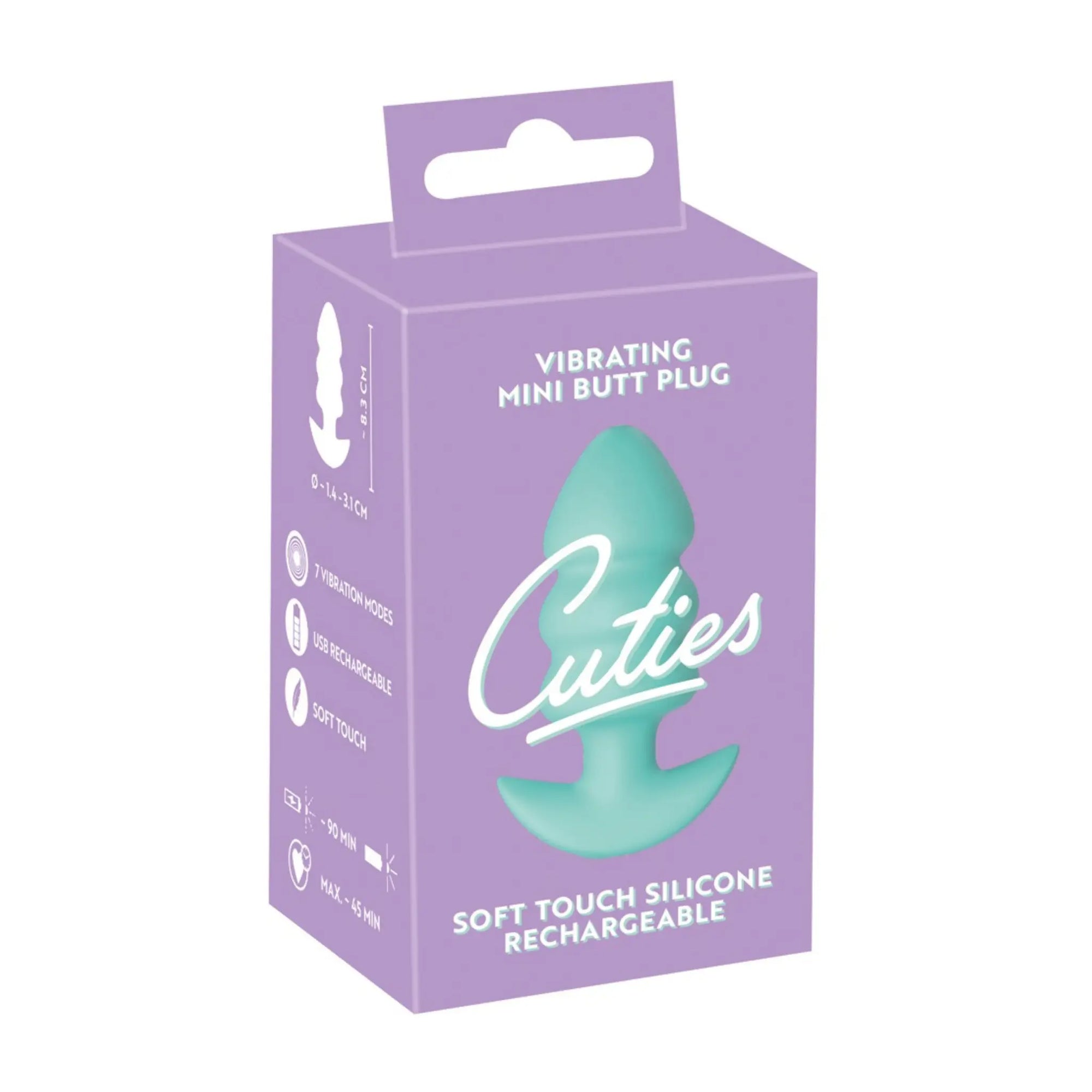 Bild på kartongen till Cuties Vibrerande Buttplug Green