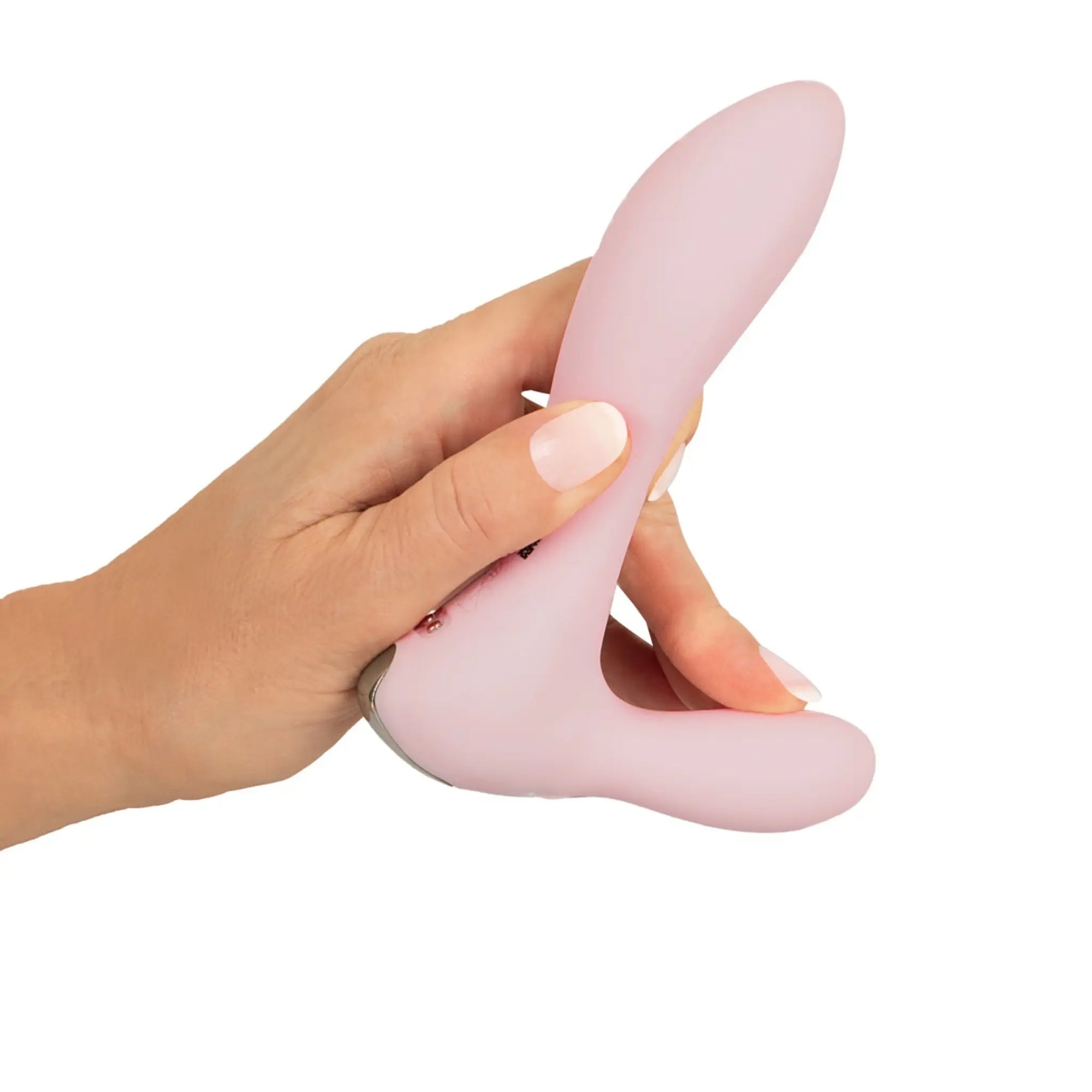 Hand håller i en Beau Coeur Cerya Mini Rabbitvibrator