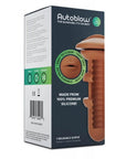 sidan av paketet för Autoblow A.I. Silicone Mouth Sleeve - Brown