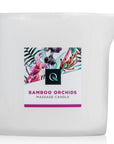 Exotiq Massage Candle Bamboo Orchids mot vit bakgrund.