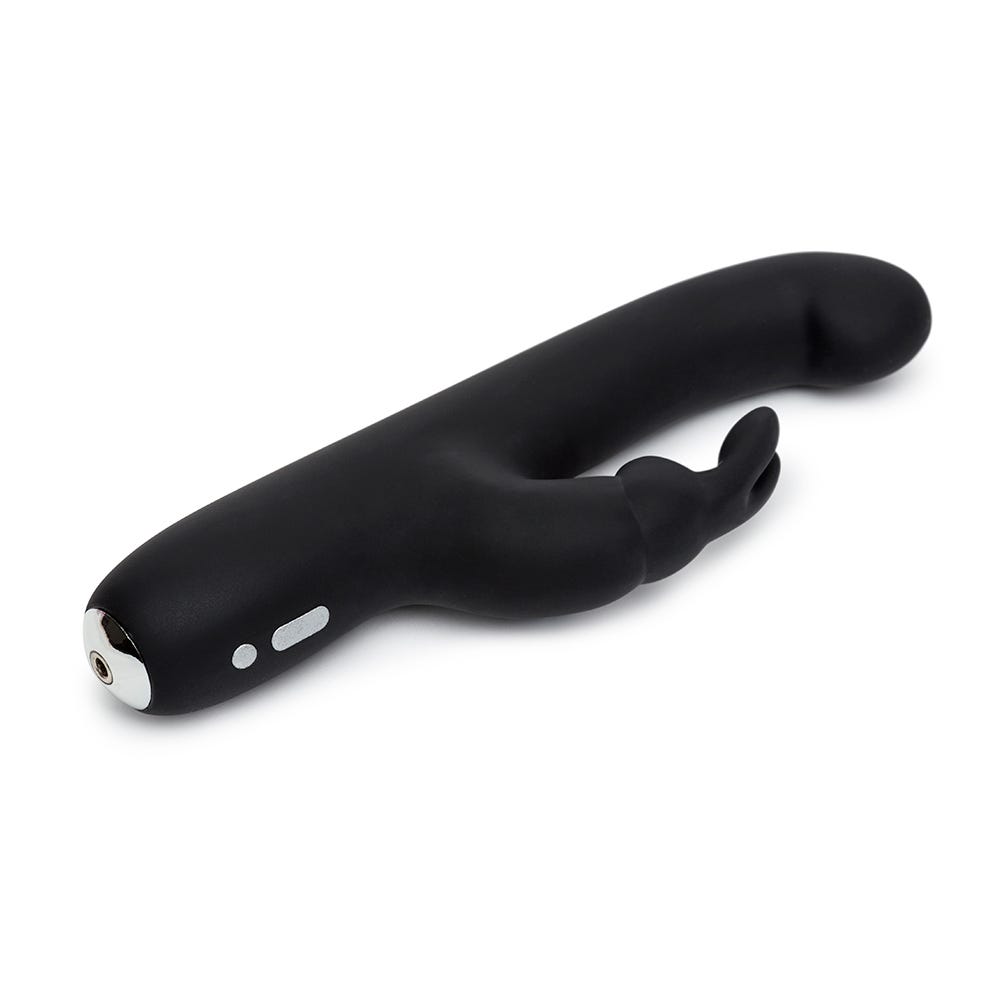 Happy Rabbit Slimline G-Spot Rabbit Vibrator liggandes mot vit bakgrund.