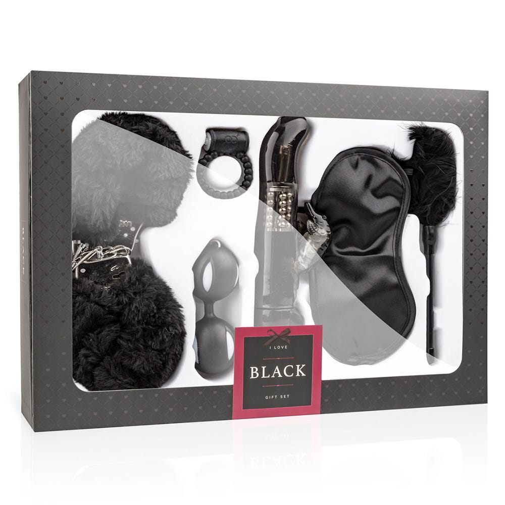 I Love Black Gift Box med förpackning. 