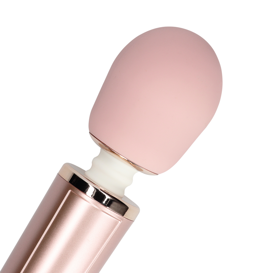 Loveline wandvibrator med brett massagehuvud, rosa